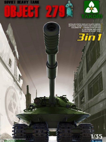Сборная модель 2001 Takom Советский танк Объект 279 (3 в 1)  