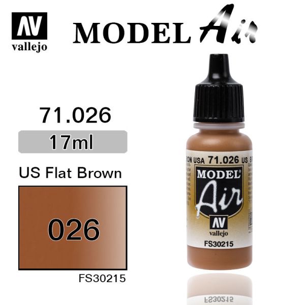 V-71026 Vallejo Краска Model Air Американская коричневая (FS30215) 17 мл
