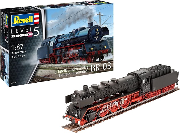02166 Revell Локомотив Schnellzuglokomotive BR 03 1/87