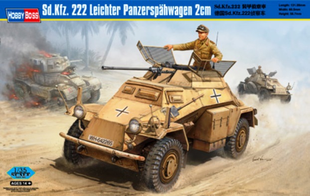82442 Hobby Boss Немецкий БТР Sd.Kfz. 222 Leichter Panzerpahwagen 2cm 1/35