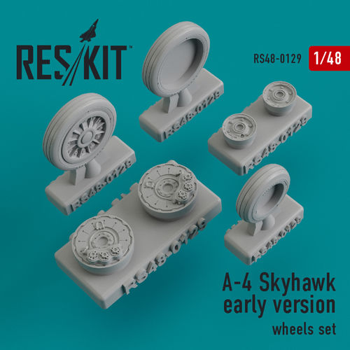 RS48-0129 RESKIT A-4 Skyhawk early version wheels set (for Hasegawa, Eduard, Hobby Boss) 1/48