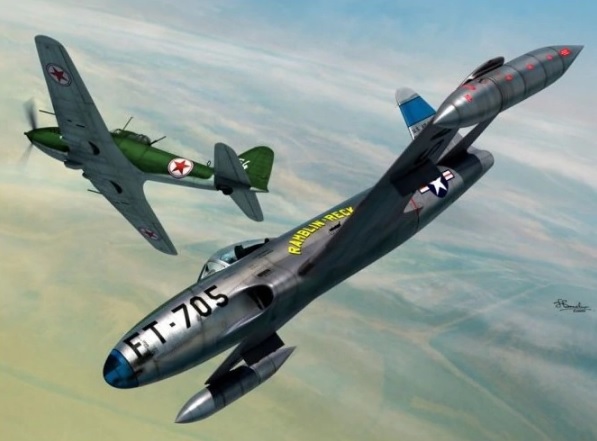 72128 Sword Самолеты P-80C & IL-10 over Korea  1/72