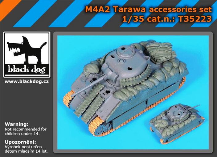 T35223 Black Dog Набор аксессуаров из смолы для M4A2 Tarawa 1/35