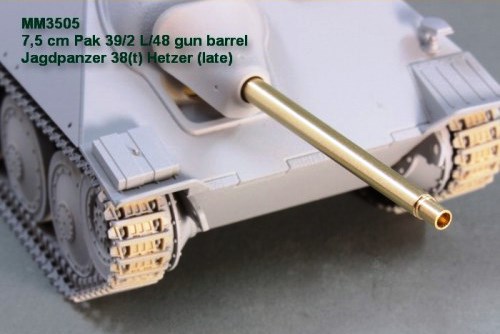 MM3505 Magic Models 7,5 см ствол Pak 39/2 L/48 для Jagdpanzer 38(t) Hetzer (late). Academy Масштаб 1