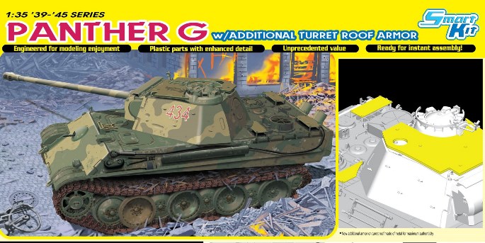 6897 Dragon Танк Panther Ausf.G Late Production w/Add-on Anti-Aircraft Armor 1/35