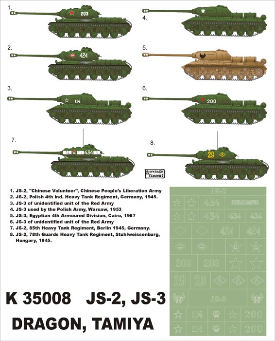 K35008 Montex Набор масок для танков ИС-2/ИС-3 (Dragon, Tamiya) Масштаб 1/35