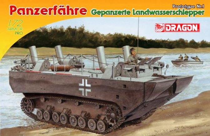 7489 Dragon Panzerfahre Gepanzerte Landwasserschlepper Prototype Nr.I 1/72