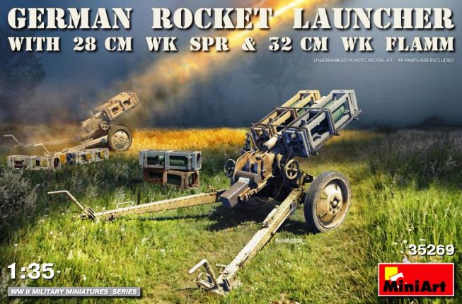 35269 MiniArt Немецкая пусковая установка для ракет калибра 28 и 32 см. 1/35