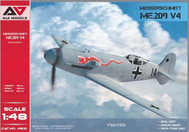4810 A&A Models Самолет Messerschmitt Bf 209 V4 1/48