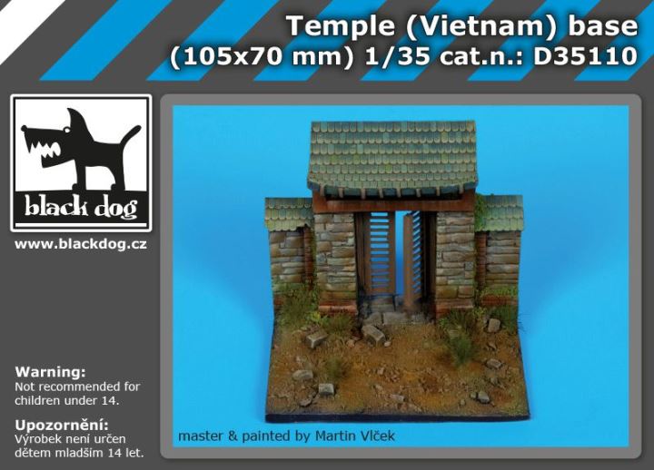 D35110 Black Dog Диорама Temple (Vietnam) base (105x70 mm) 1/35