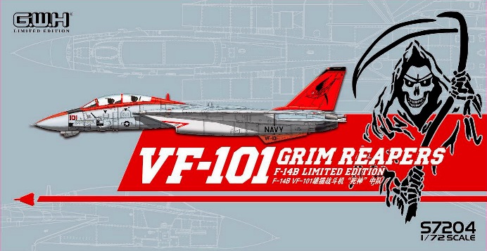 S7204 GWH Самолёт US Navy F-14B VF-101 "Grim Reapers" 1/72