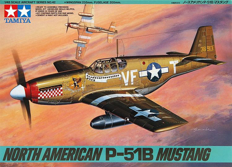 Сборная модель 61042 Tamiya Американский истребитель P-51B Mustang 