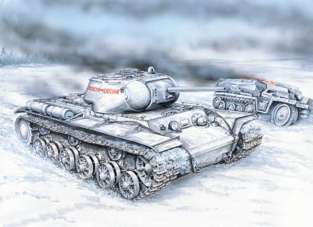 Сборная модель 35100 Восточный Экспресс Тяжелый танк КВ-1С  