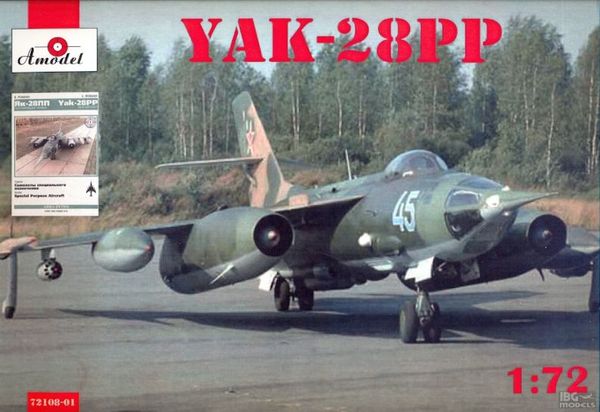 72108-01K Amodel Советский самолёт Як-28ПП (фототравление и книга в комплекте) 1/72