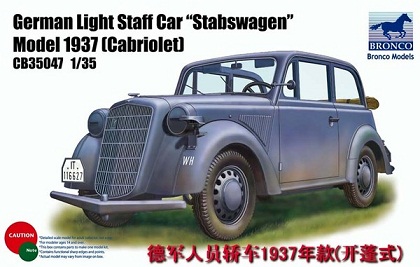 CB35047 Bronco Models Автомобиль 'Stabswagen' Cabriolet Model 1937 1/35
