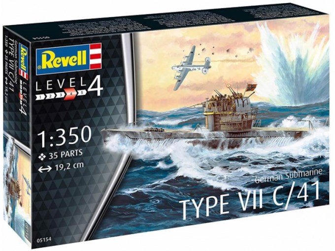 05154 Revell Подводные лодки типа VII C/41 1/350