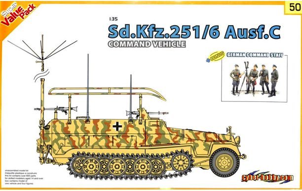 9150 Cyber-Hobby Бронетранспортер Sd.Kfz.251/6 Ausf.C Command Vehicle 1/35