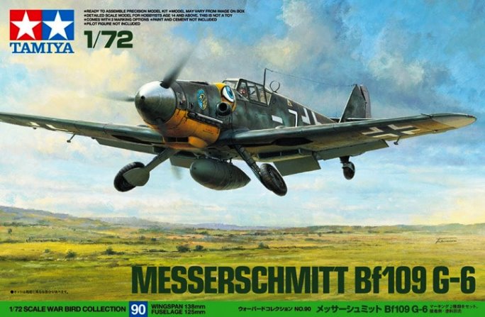 60790 Tamiya Немецкий истребитель Messerschmitt Bf109 G-6 Масштаб 1/72