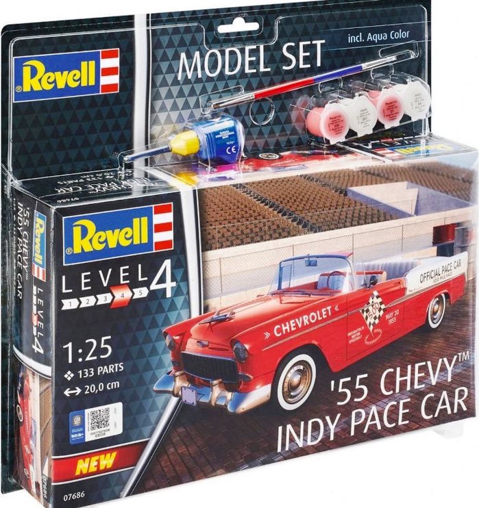 67686 Revell Подарочный набор Автомобиль '55 Chevy Indy Pace Car 1/25
