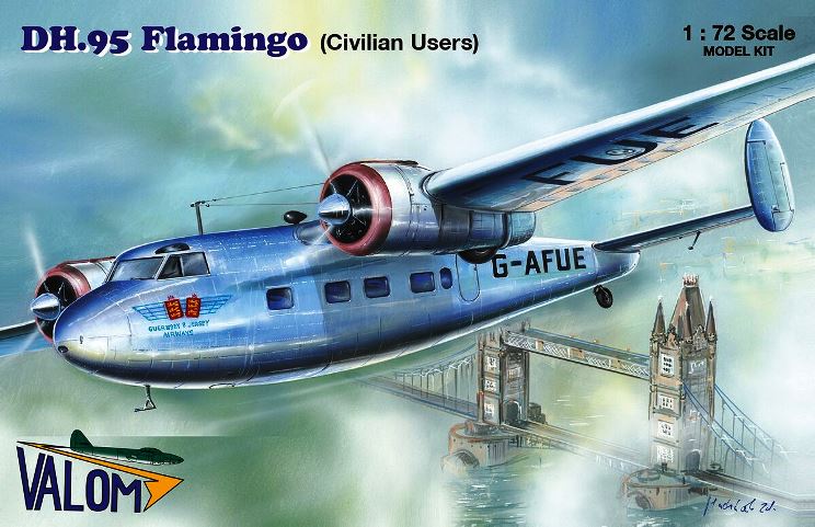 72156 Valom Самолет deHavilland DH.95 Flamingo (Civilian Users) 1/72