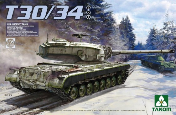 Сборная модель 2065 Takom Американский танк T30/34  