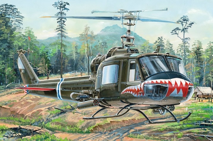 81807 Hobby Boss Американский вертолет UH-1 Huey B/C 1/18