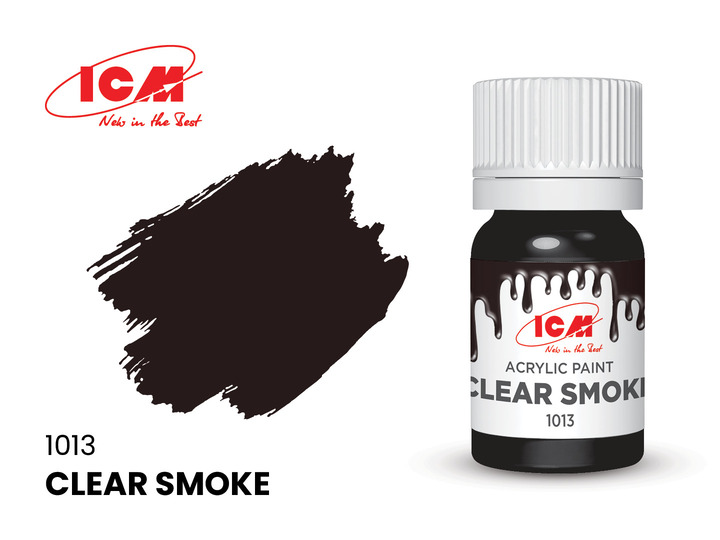 C1013 ICM Акриловая краска Прозрачный дым (Clear Smoke) 12мл