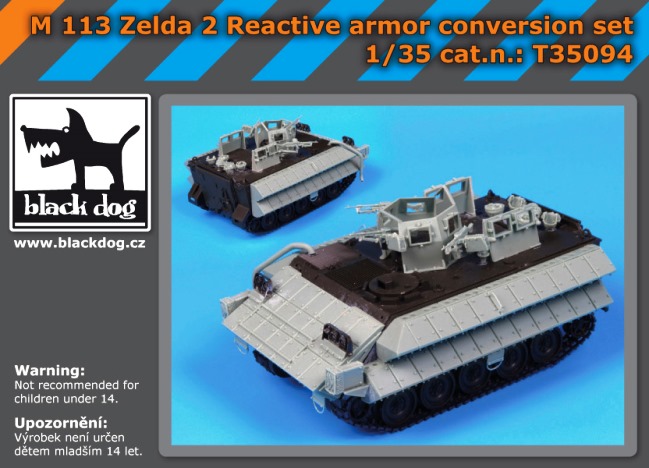 T35094 Black Dog Набор аксессуаров из смолы для M 113 Zelda 2 Reactive armor 1/35