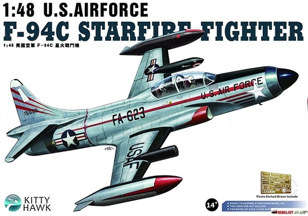 KH80101 Kitty Hawk Самолёт F-94C Starfire 1/48