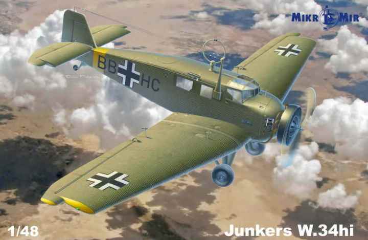 48019 MikroMir Самолет Junkers W.34hi 1/48