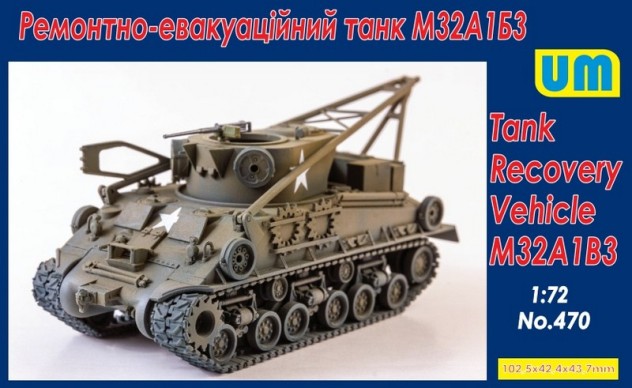 470 UM Ремонто-эвакуационный танк M32A1B3 1/72