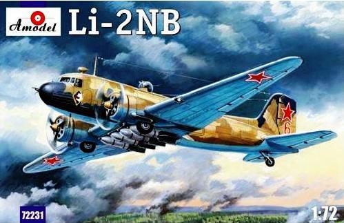 Сборная модель 72231 Amodel Ночной бомбардировщик Ли-2НБ 
