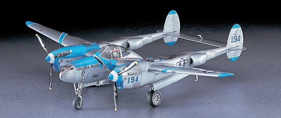  Сборная модель 09101 Hasegawa Американский тяжёлый истребитель P-38J LIGHTNING "Virginia Marie" 