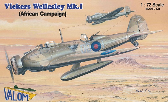 72090 Valom Самолет Vickers Wellesley Mk.I (African campaign) Масштаб 1/72