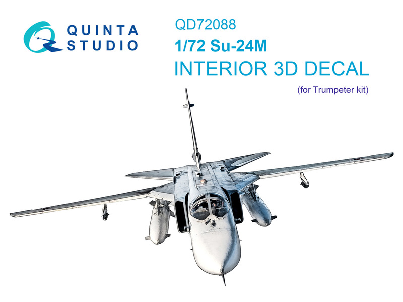 QD72088 Quinta 3D Декаль интерьера кабины Су-24М (Trumpeter) 1/72