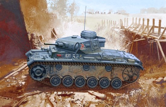 Сборная модель 6463 Dragon Танк Pz. Kpfw.III Ausf.J (первая модификация) 