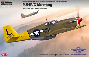 0009 Kovozavody Prostejov Самолёт P-51B/C Mustang 1/72