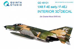 QD48131 Quinta 3D Декаль интерьера кабины F-4E (early)/ F-4EJ (для модели ZM SWS) 1/48