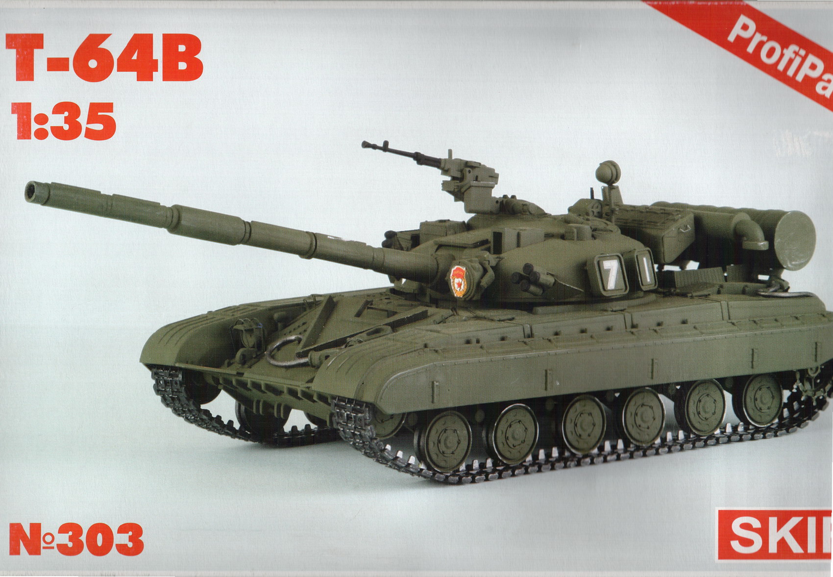Сборная модель 303 SKIF Советский танк Т-64Б (с фототравлением Eduard)