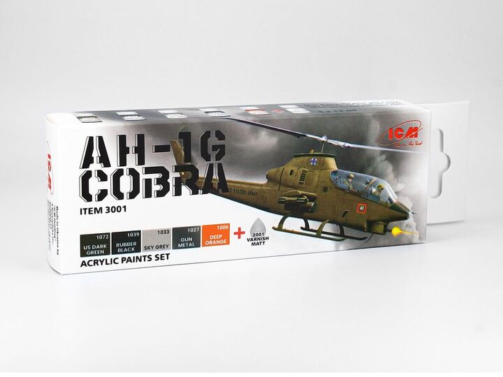 C3001 ICM Набор акриловых красок для Cobra AH-1G (5 красок+лак)