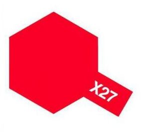 81527 Tamiya Краска акриловая глянцевая X-27 Clear Red (Прозрачная красная) 10мл.