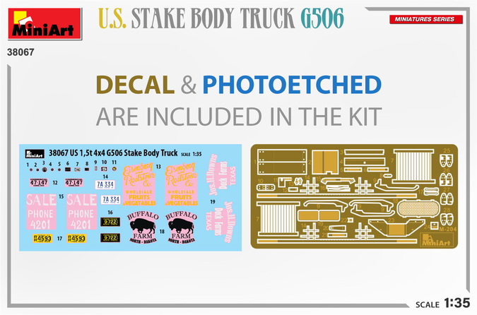 38067 MiniArt Грузовой автомобиль U.S. Stake Body Truck G506 1/35