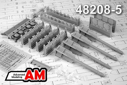 AMC48208-5 Advanced Modeling Транспортная тележка с ракетами Р-73 1/48