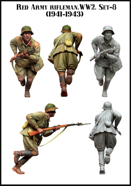 EM35113 Evolution Miniatures Советский солдат в атаке (1941-43гг) 1/35