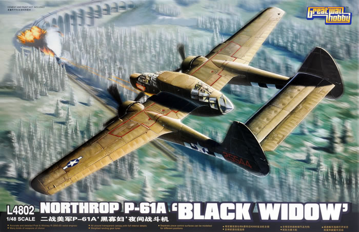 L4802 GWH Американский истребитель P-61A "Black Widow" 1/48