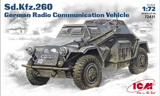 Сборная модель 72431 ICM Германский бронеавтомобиль радиосвязи Sd.Kfz.260 