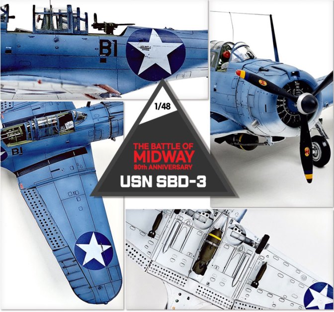 12345 Academy SBD-3 The Battle of Midway 80th Anniversary 1/48