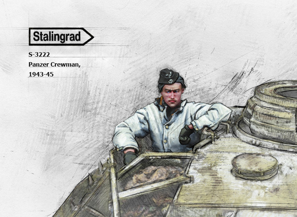 3222 Stalingrad Германский танкист (1943-45гг) 1/35