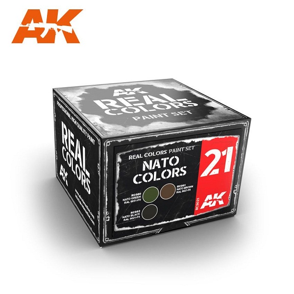 RCS021 AK Interactive Набор красок для окраски техники NATO (3 шт)