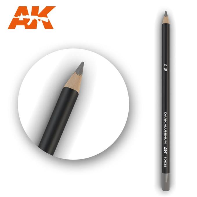 AK10035 AK Interactive Акварельный карандаш Dark Aluminum Nickel